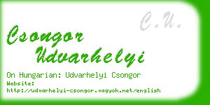 csongor udvarhelyi business card